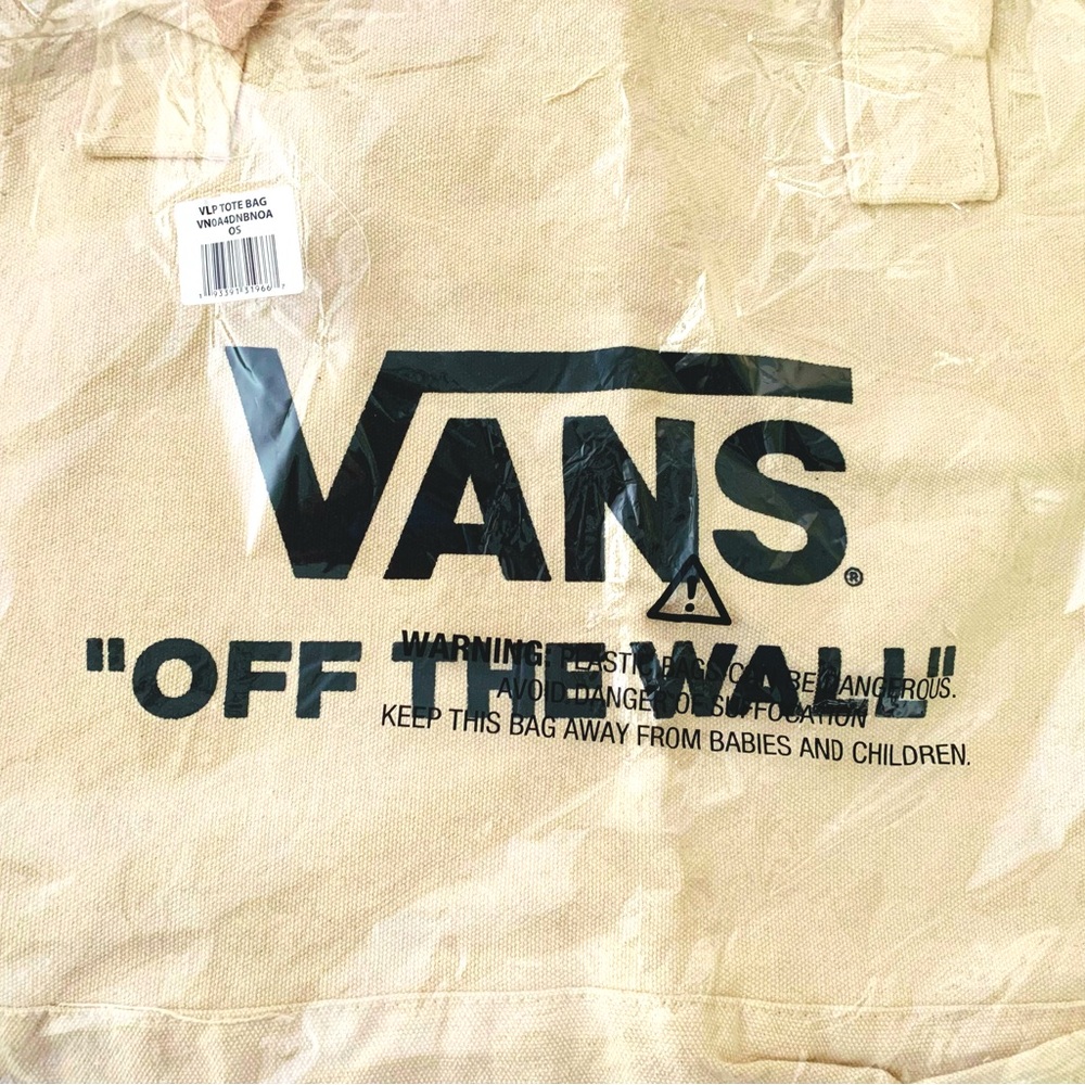 Vans “Off The Wall” Canvas Zippered Tote Bag NIB